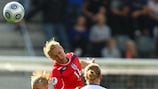 Faye White in action before her injury against Finland