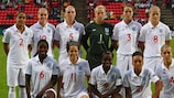 England line up before their semi-final win