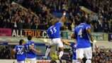 Sylvain Distin leaps in celebration after making it 2-0