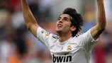 Kaká celebrates scoring Madrid's third in their 3-0 defeat of Tenerife