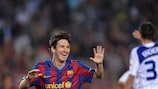 Lionel Messi exulte après son but