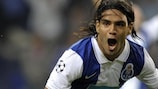 Falcao wheels away in celebration after his exquisite finish