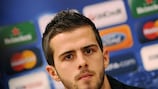 Miralem Pjanić in the spotlight during Monday's press conference at Anfield