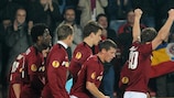 Juraj Kucka celebrates after opening the scoring for Sparta