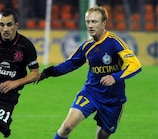 Aleksandr Pavlov scored BATE's first against AEK Athens