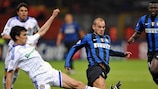 Wesley Sneijder in action during Inter's 2-2 draw with Dynamo last week