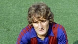 Allan Simonsen con la maglia del Barcellona