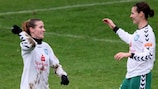 Simone Laudehr (links) gelang das 1:0
