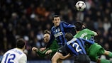 Christian Noboa (in green) kept Inter busy on Wednesday night