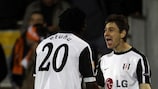 Zoltán Gera (right) celebrates his early opener against the 2008/09 UEFA Cup winners