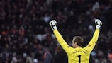 Fulham goalkeeper Mark Schwarzer celebrates his side's triumph