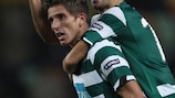 Sporting duo Daniel Carriço and Abel celebrate after the match