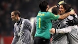 Amarui (right) has joined Gianluigi Buffon on the Juventus injury list