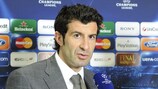 Luís Figo spoke to UEFA.com after the UEFA Champions League draw in Nyon