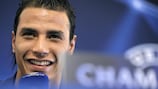 Bordeaux striker Marouane Chamakh is in positive mood