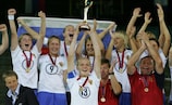 Russia celebrate their 2005 penalty shoot-out triumph