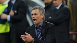 José Mourinho fête un but de l'Inter Milan