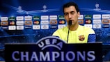 Sergio Busquets (FC Barcelona) en conférence de presse d'avant-match