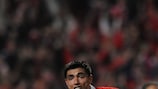 Óscar Cardozo jubelt über Benficas Hinspielsieg gegen Liverpool