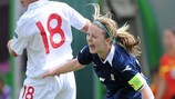 Rachael Small winces during Scotland's match with England on Monday