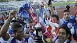 Los jugadores del Oporto celebran la consecución de la copa