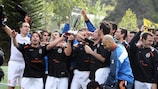 UE Sant Julià celebrate their cup victory