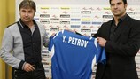 Yasen Petrov na sua apresentação como novo treinador do Levski