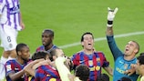 Barcelona retained their Liga title courtesy of a 4-0 success against Valladolid
