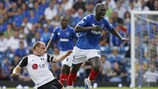 Papa Bouba Diop, pictured playing for Portsmouth against Fulham, has quit the English game