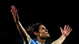 Edinson Cavani sous le maillot de l'Uruguay lors de la dernière Coupe du Monde de la FIFA