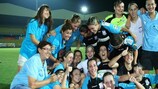 La joie des joueuses de Limassol après leur joli coup en qualification