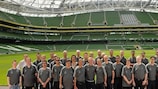 One of the Study Group Scheme's technical exchanges hosted by the Football Association of Ireland