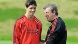 Fernando Torres (Liverpool FC) y Roy Hodgson (Liverpool FC)