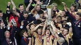 CSKA rejoice after winning the 2005 UEFA Cup final