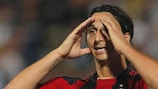 Zlatan Ibrahimović had an unhappy Milan debut