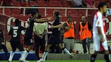 Während die Spieler von PSG feierten, musste der FC Sevilla eine weitere bittere Niederlage hinnehmen