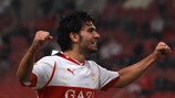 Serdar Tasci celebrates scoring for Stuttgart