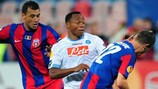 Action from the Steaua-Napoli game in Bucharest on 30 September
