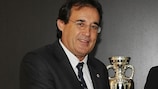 Malta Football Association president Norman Darmanin Demajo and UEFA president Michel Platini