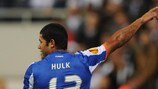Hulk (FC Porto), auteur d'un doublé en Turquie jeudi soir et ovationné par le public d'Istanbul