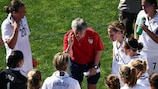 Sweden great Pia Sundhage instructs her US players