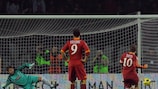 Francesco Totti equalises from the penalty spot in Turin