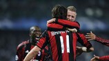 Il Milan festeggia il gol di Zlatan Ibrahimović