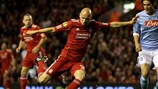 Jonjo Shelvey in action against Napoli during the group stage