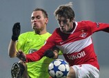 Žilina lost 2-1 at home to Spartak on Matchday 6