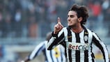 Alberto Aquilani celebrates scoring for Juventus against Bari last term