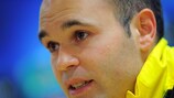 Barcelona's Andrés Iniesta ahead of the Arsenal match