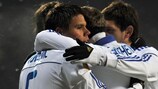 Dynamo celebrate a UEFA Europa League goal