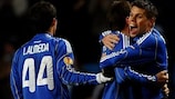 Dynamo feiert seinen Sieg gegen City im Achtelfinale der UEFA Europa League 2010/11