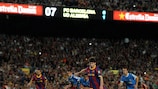 Lionel Messi equalises for Barcelona from the penalty spot